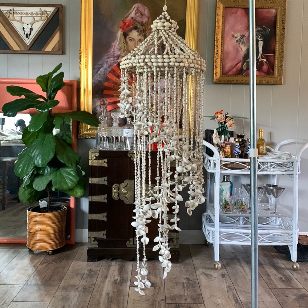 Vintage 1970’s seashell chandelier